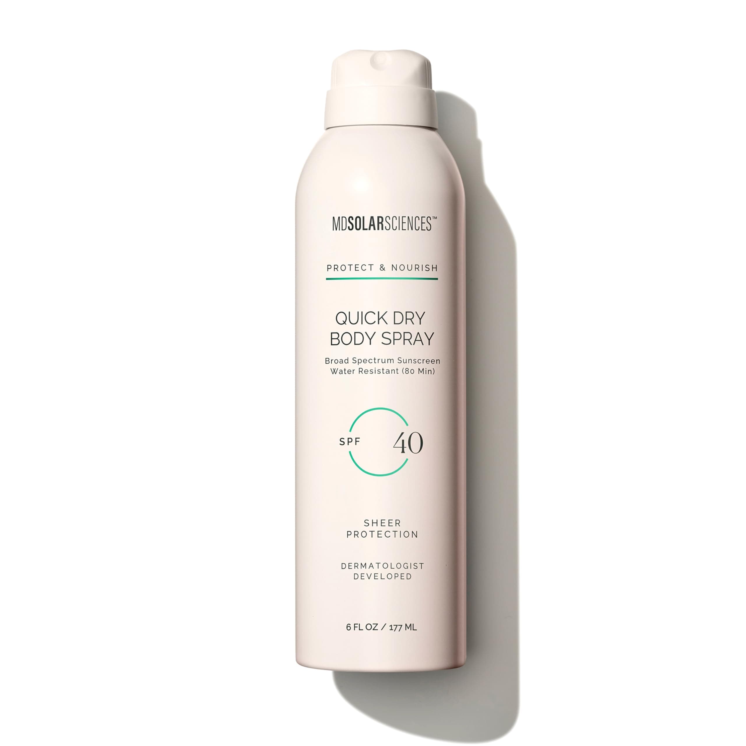 MD Solar Sciences Quick Dry Body Spray SPF 40 - Long Lasting, Water Resistant, Reef Friendly Formula - Fast-Drying, Non-Greasy And Lightweight - Nourishes And Protects Everyday - 177ML Sunscreen