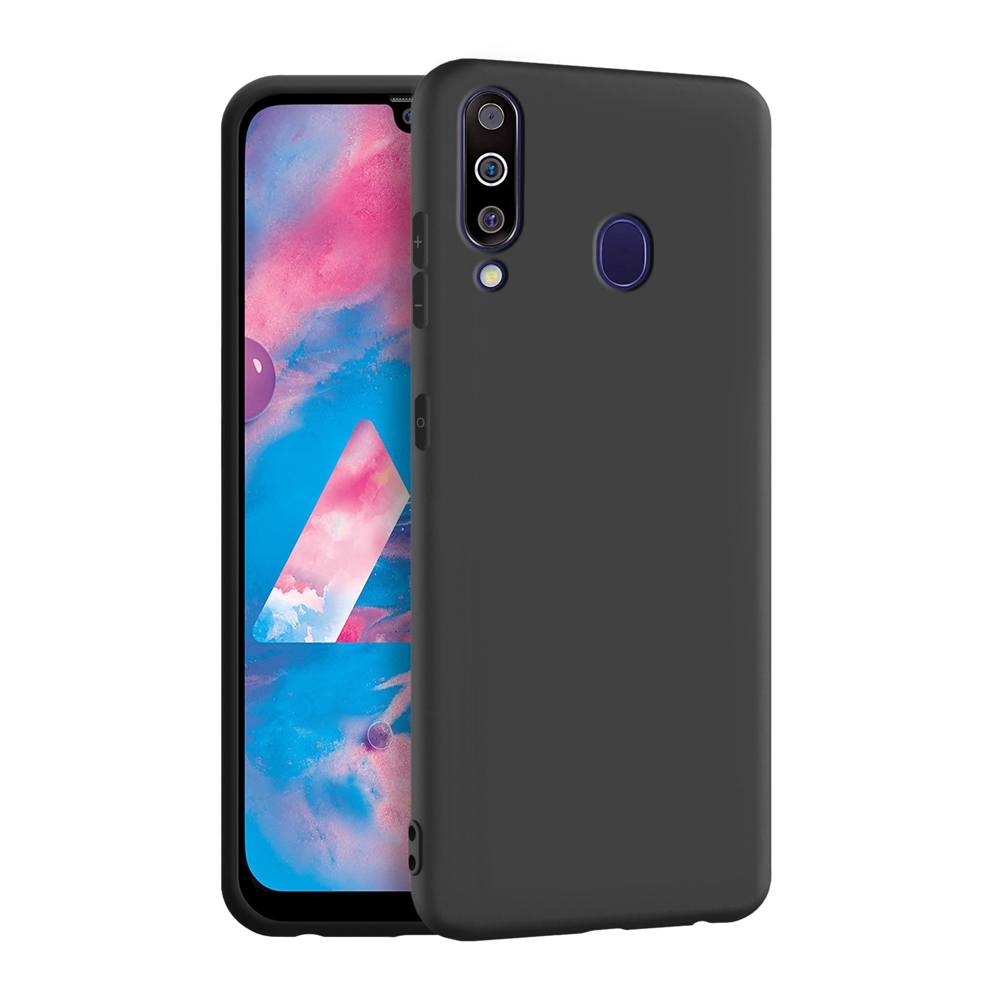 CEDO All Side Rubberised Matte Soft Silicon Flexible Back Case Cover for Samsung Galaxy M30 (Black)