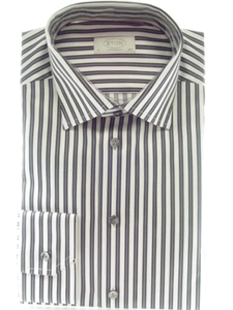 Grey and White Stripes Shirt