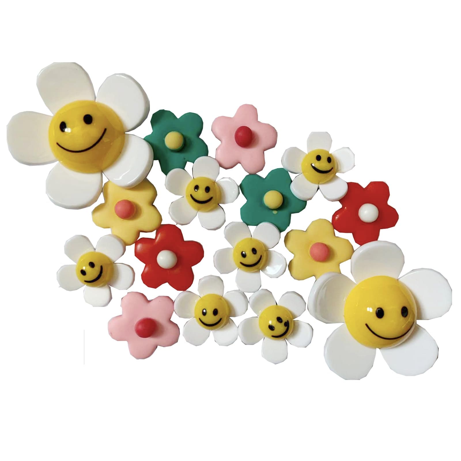 16 pcs Flowers shoe charms