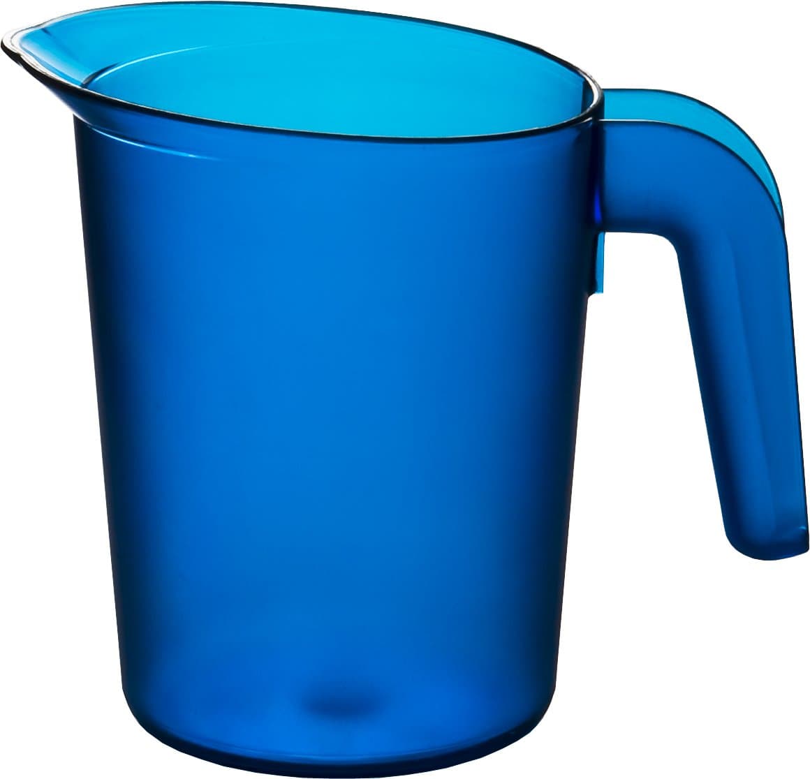 Small 500ml Frosted Plastic Bath Jug Translucent Blue