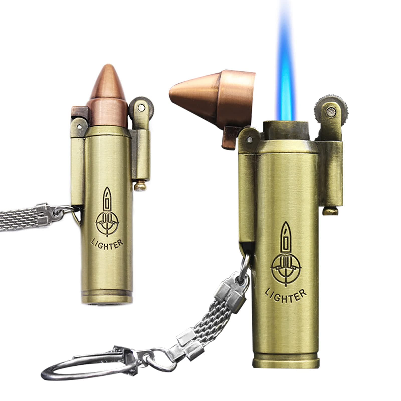 Torch Butane Lighter, Butane Lighter, Windproof Adjustable Blue Flame, Torch Lighter ,Cool Lighter for Candle Kitchen Grill BBQ Camping Jewelry Welding Gift