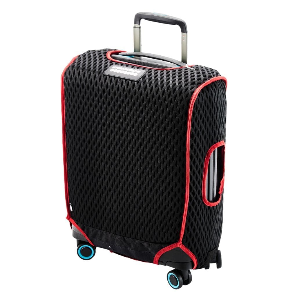 3D-Mesh Suitcase Protector Cover with TSA Approved Lock | Small 23-26 inch | Red