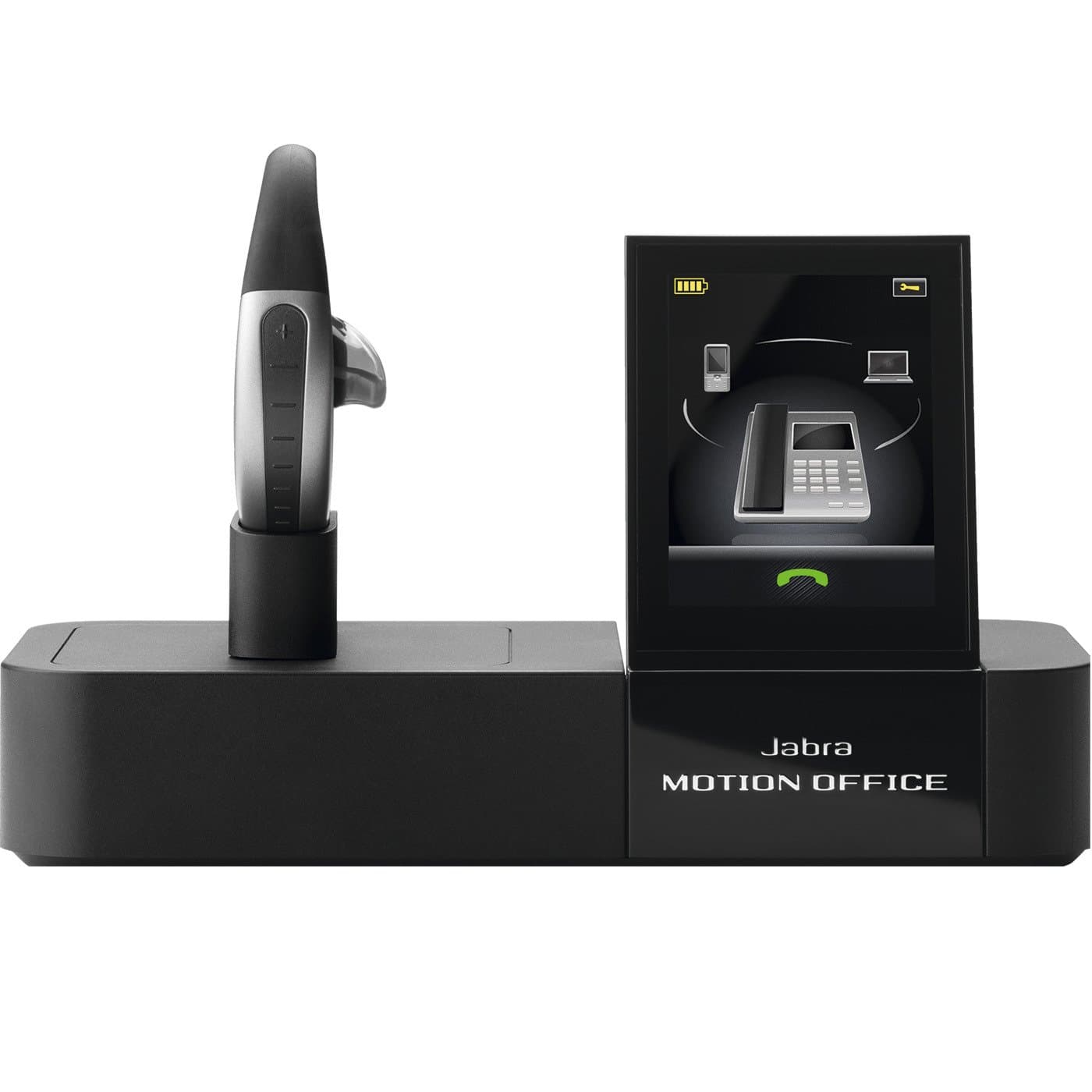 Jabra Motion Office Bluetooth Headset with Touch Screen Base for Desk Phone, VoIP Softphone, Mobile Phones and Tablets