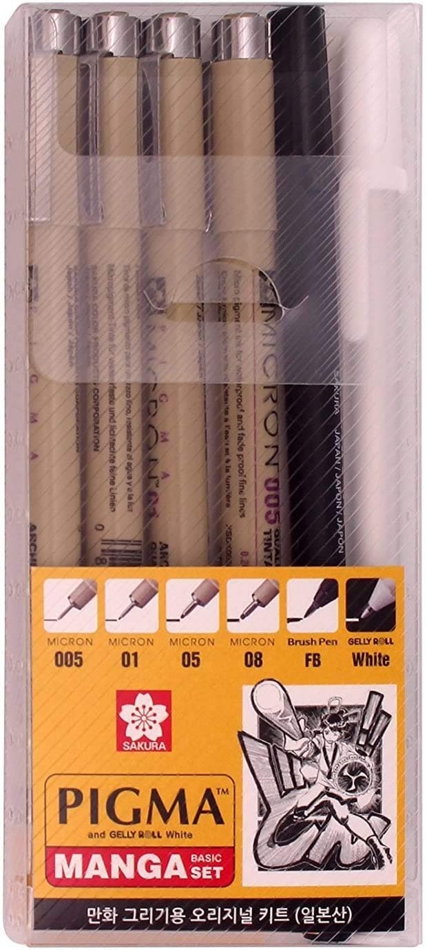 Pigma Manga Basic Set - Limited Edition, Improved. ((Improved-1.))