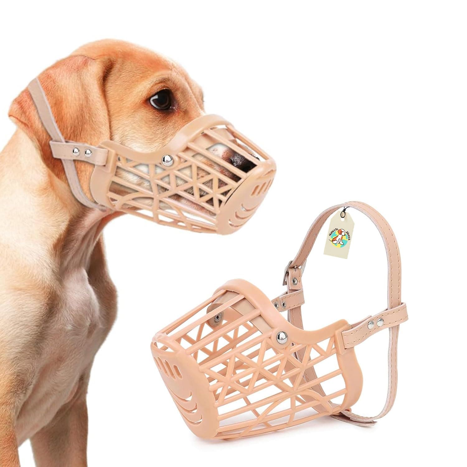 Dog Muzzle/Bite Guard Adjustable Strap and Ensure Pet Safety | Pet Basket Mask|Prevent Biting Behavior for Extra Small-Sized Dog,Ideal for Training,Walks & Grooming. (No.2)