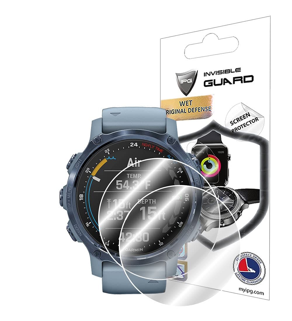 IPG for Garmin Descent Mk2S Hydrogel Screen Protector (2 Units) Invisible HD Clear Film Anti Scratch Guard-Smooth/Self-Healing/Bubble for Mk2S