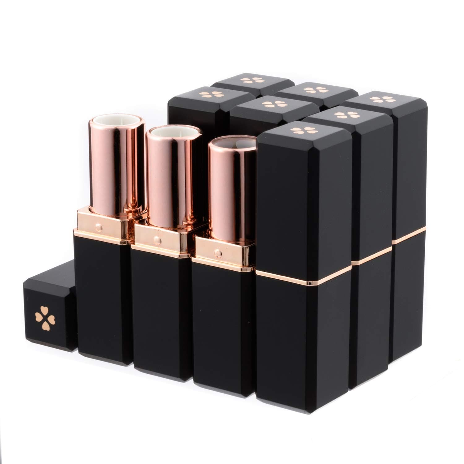 Allwon 10Pcs Black Empty Lipstick Tubes