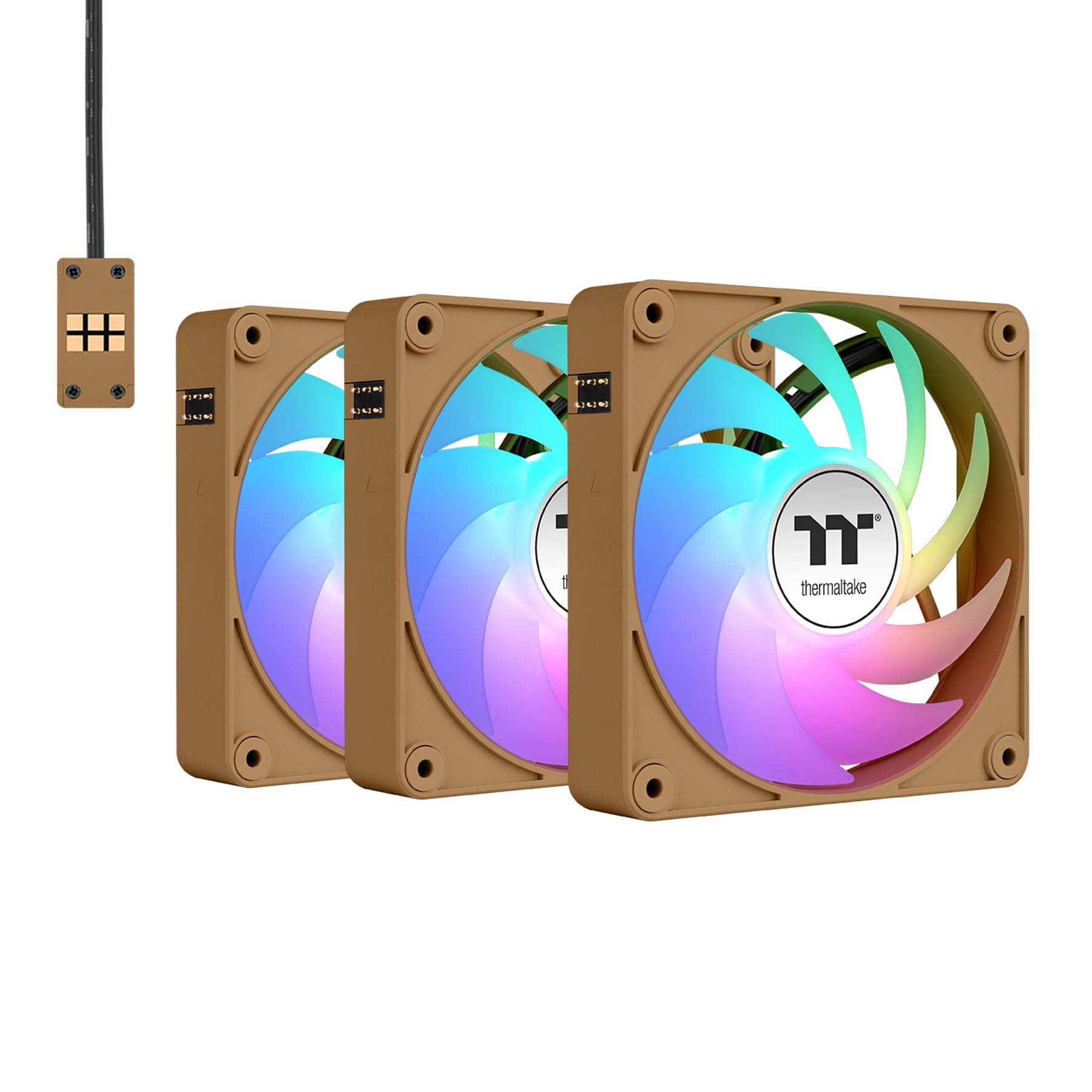 CT120 EX Reverse ARGB Sync PC Cooling Fan 3 Pack, 500~2000 RPM, 5V Mobo Sync, 16.8 Million Colors 9 LEDs, MagForce 2.0 Connectors, Hydraulic Bearing, Gravel Sand, CL-F224-PL12GS-A