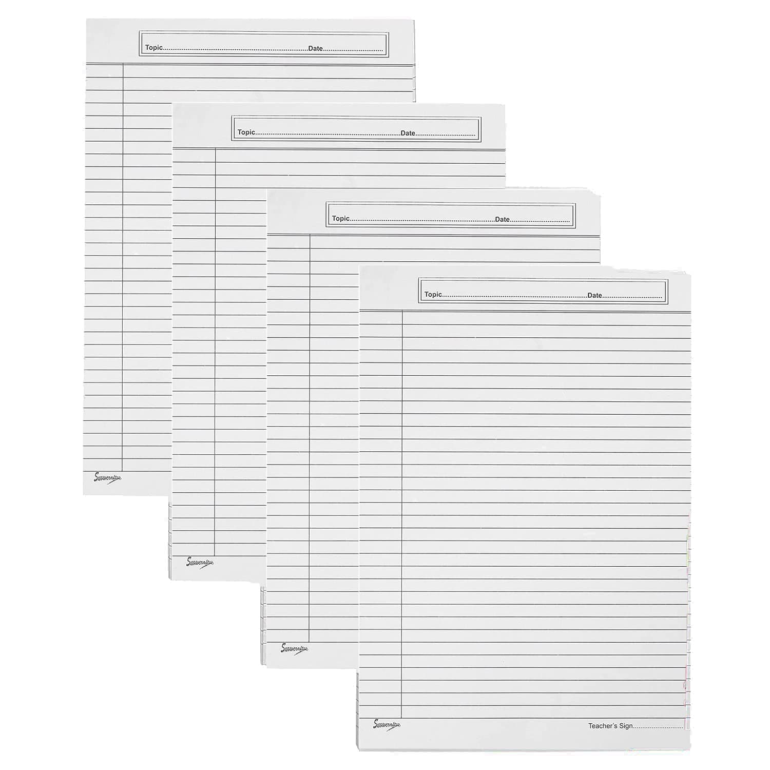 A4 Size Both Side Ruled Sheet for Project/Assignment/Practical/Homework (Pack of 100 sheets)