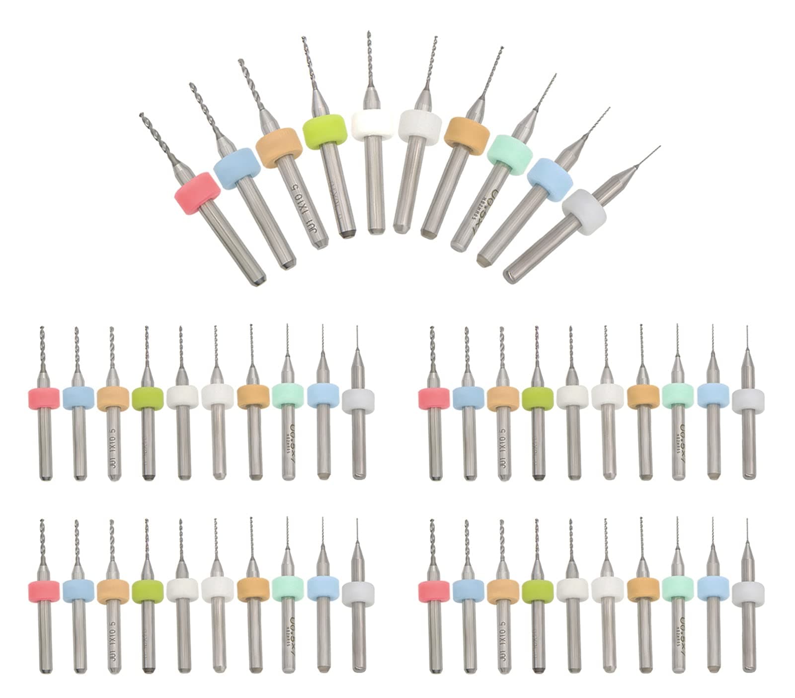 PCB Drill Bits Set, Micro Drill Bits Set, 50pcs PCB Drill Bit Set Spiral Flute Carbide 0.3mm-1.2mm Drill Bits for . Print Circuit Board Jewellery CNC Engraving (5PCS Each) by BOOTOP