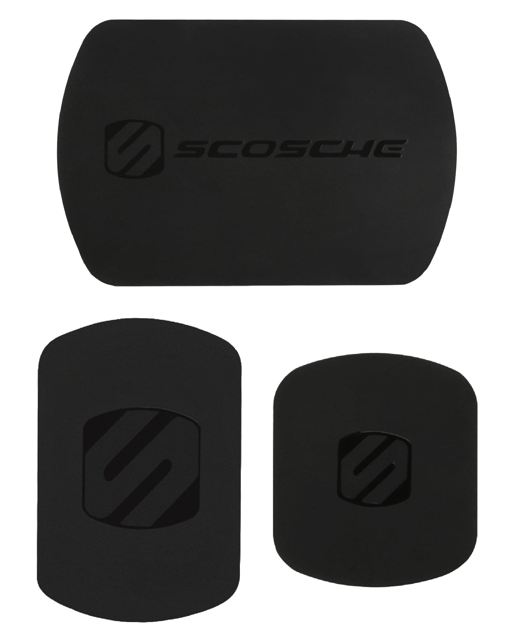 SCOSCHE | MAGICMOUNT Magnetic Mount Replacement Plate Kit for Mobile Devices, Black | Quick, Convenient & Hands-Free Mount | Car, Home & Office Essential | Black Universal Magnetic Phone & GPS Mount