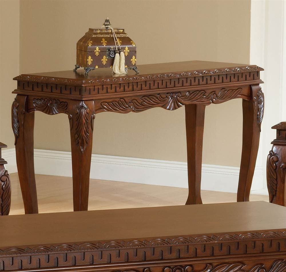Bernards Carved Sofa Table