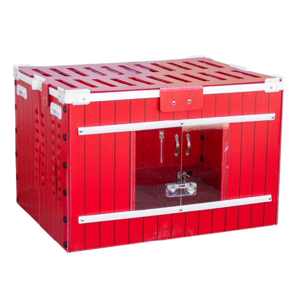 RentACoop Little Red Barn Folding Chick Brooder – Holds 4 Chicks up to 8 Weeks of Age (Brooder)