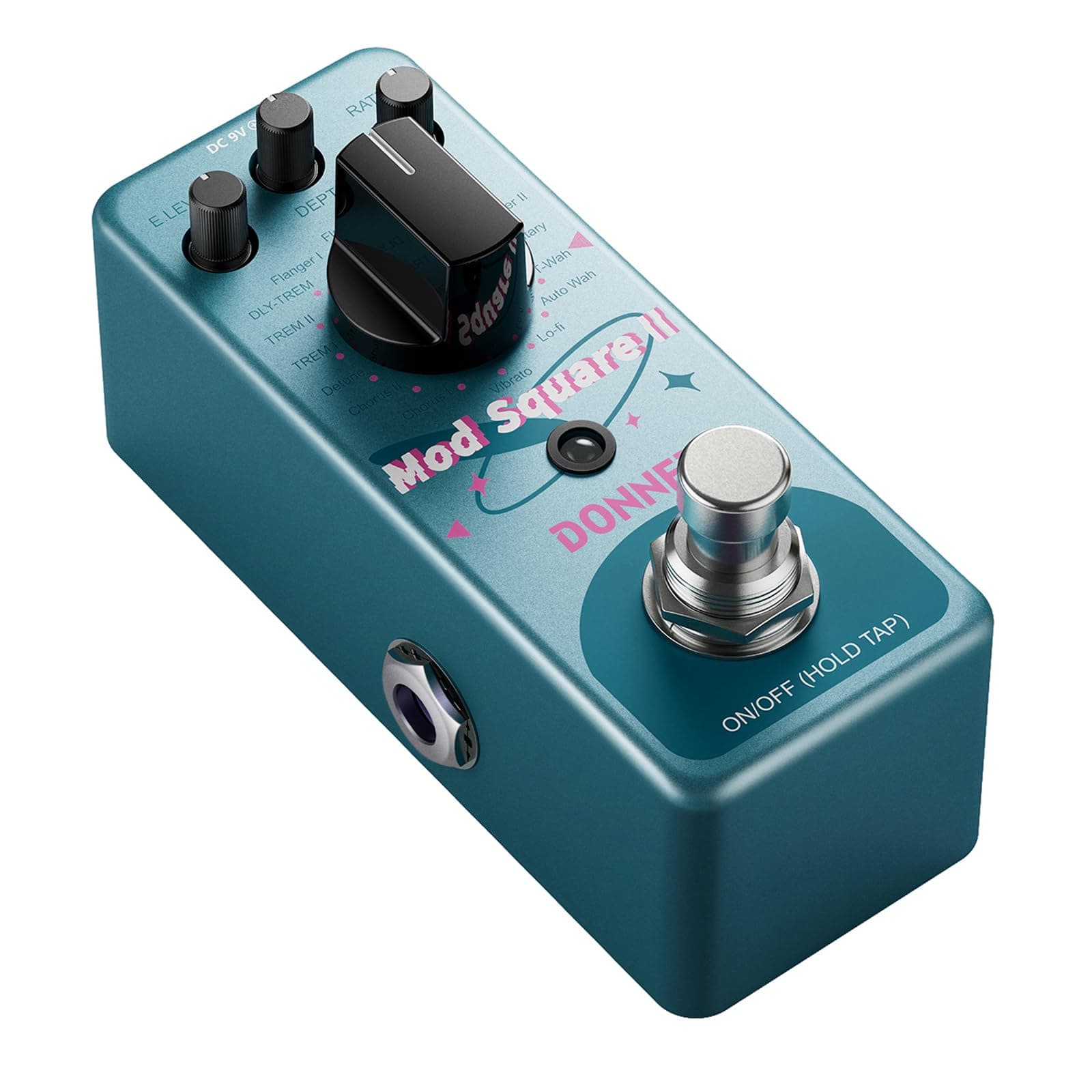 Modulation Pedal - 16 Modes Effects Chorus Phaser Tremolo Flanger Rotary Vibrato Wah Lo-fi Detune for Electric Guitar Pedal Boards, True Bypass, Mod Square Ⅱ