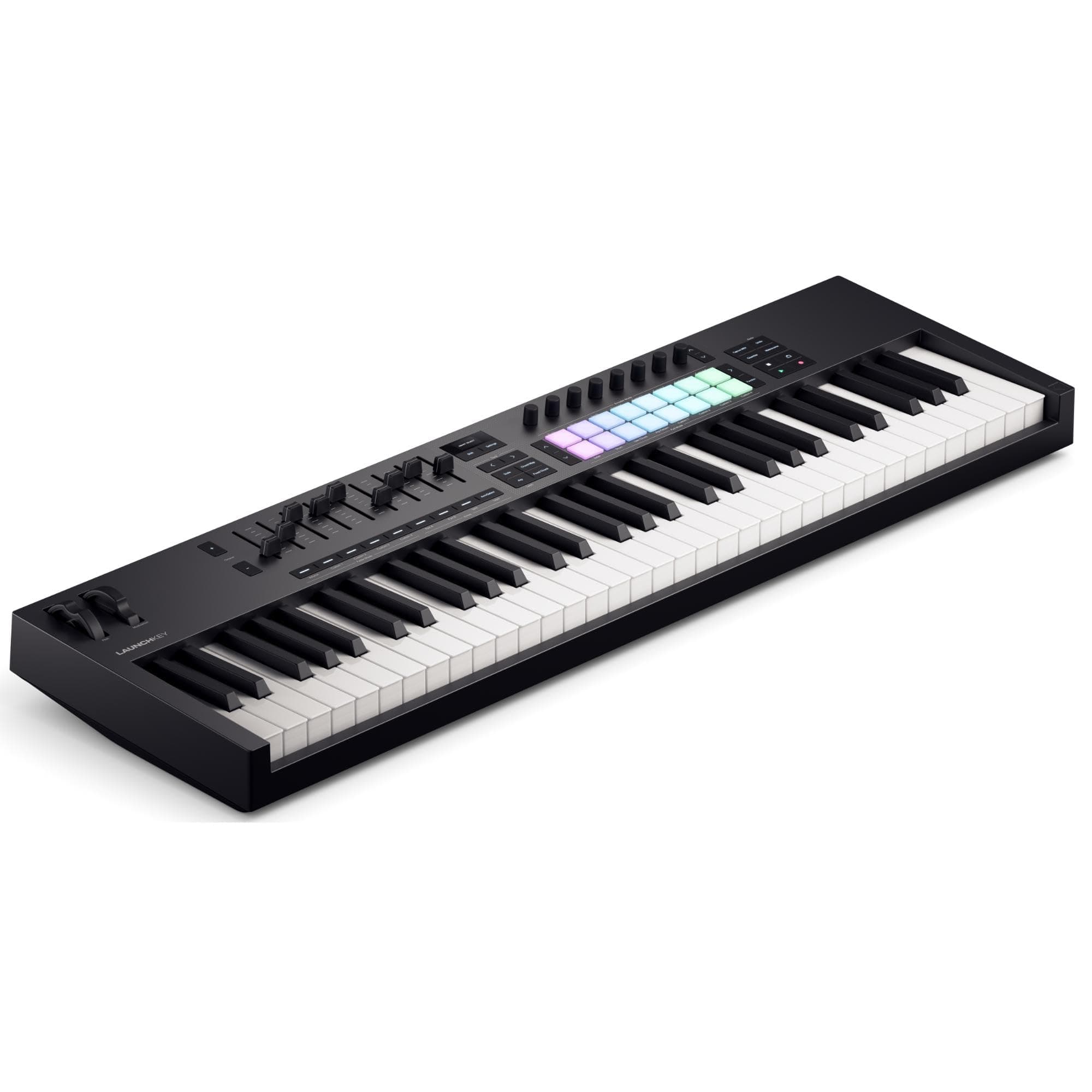 Launchkey 61 [MK4] - USB/MIDI Controller Keyboard with 61 Half Weighted Keys and DAW Integration Chord/Scale Modes, 8 Drum Pads and Arpeggiator. Includes Music Production Software Bundle