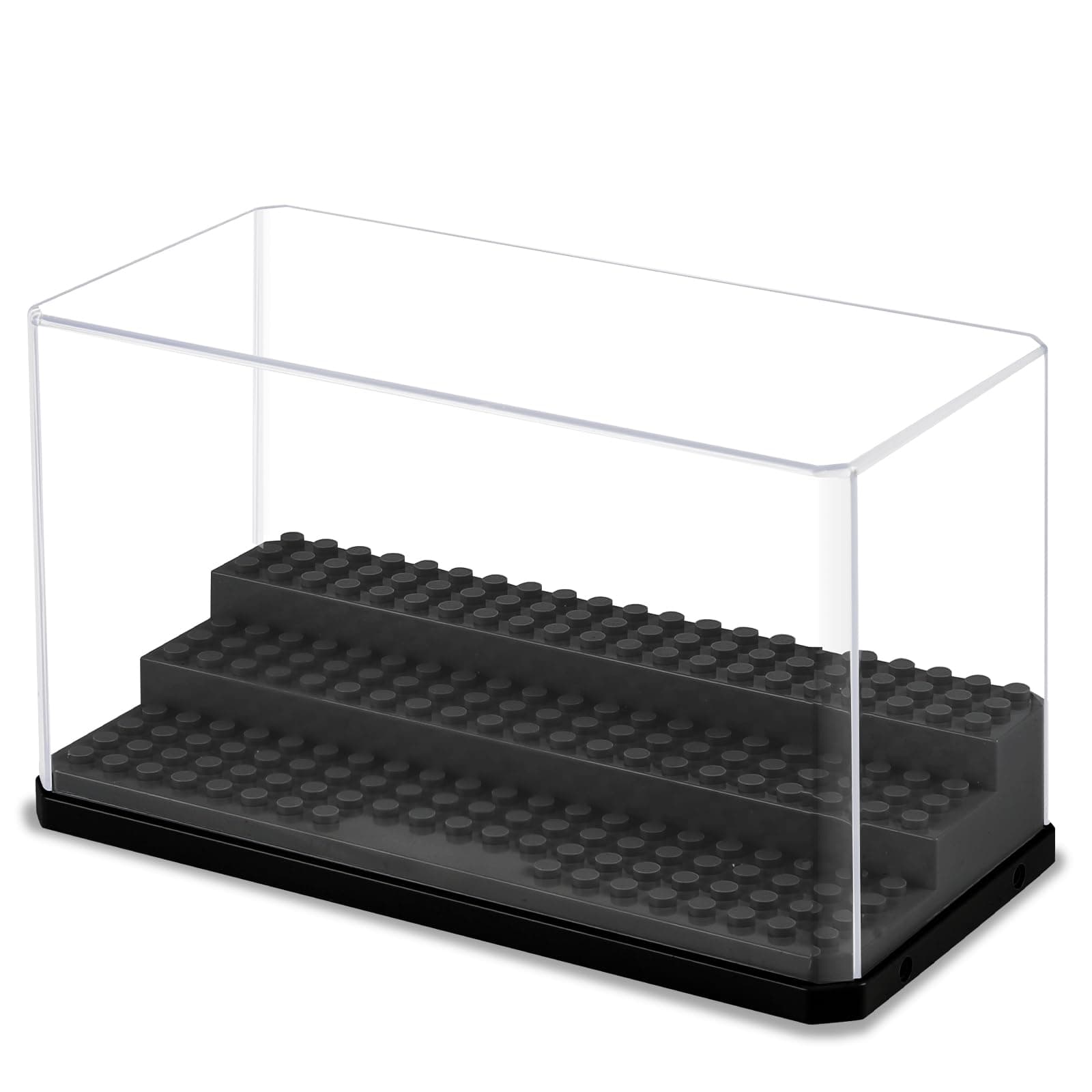 Comius SharpDisplay Cabinet, Display Case, Acrylic Construction Kit, Display Box, Dustproof Protective Display Case for Action Figures, Collectibles, Home Storage (Black)
