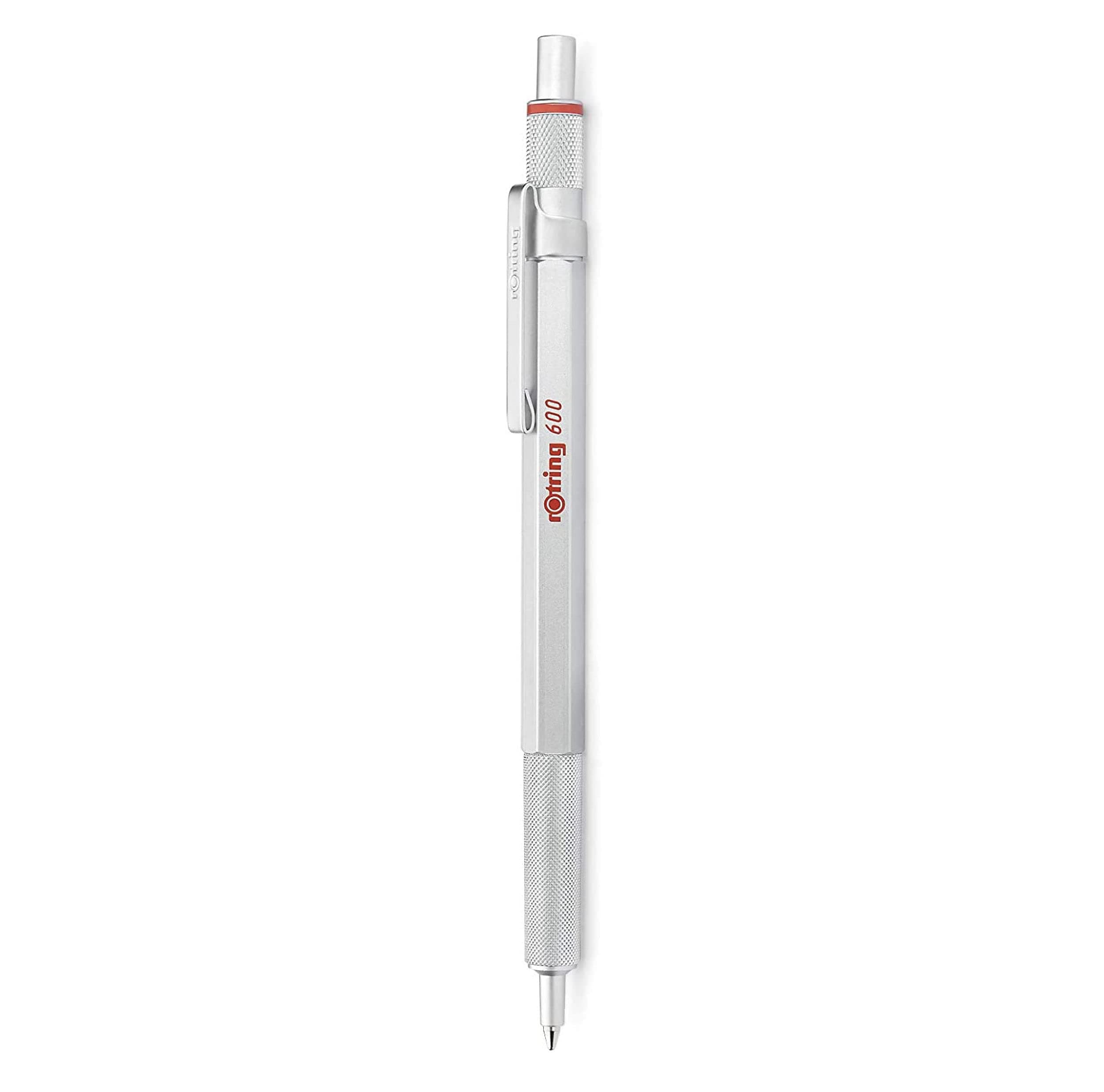 Rotring 600 Ballpoint Pen, Medium Point,Refillable Silver