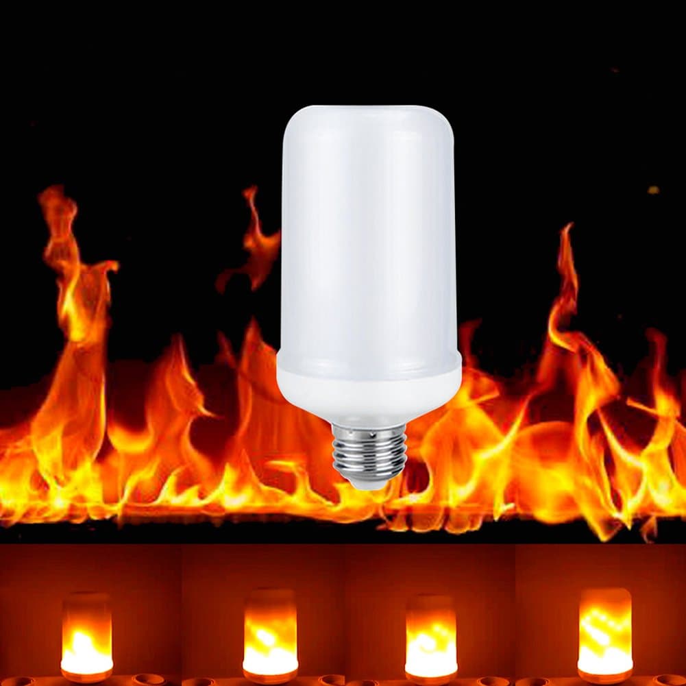 E26/ E27 LED Flame Effect Fire Light Bulbs for Decoration Lighting on Christmas Halloween Holiday Party 3W 5W 7W