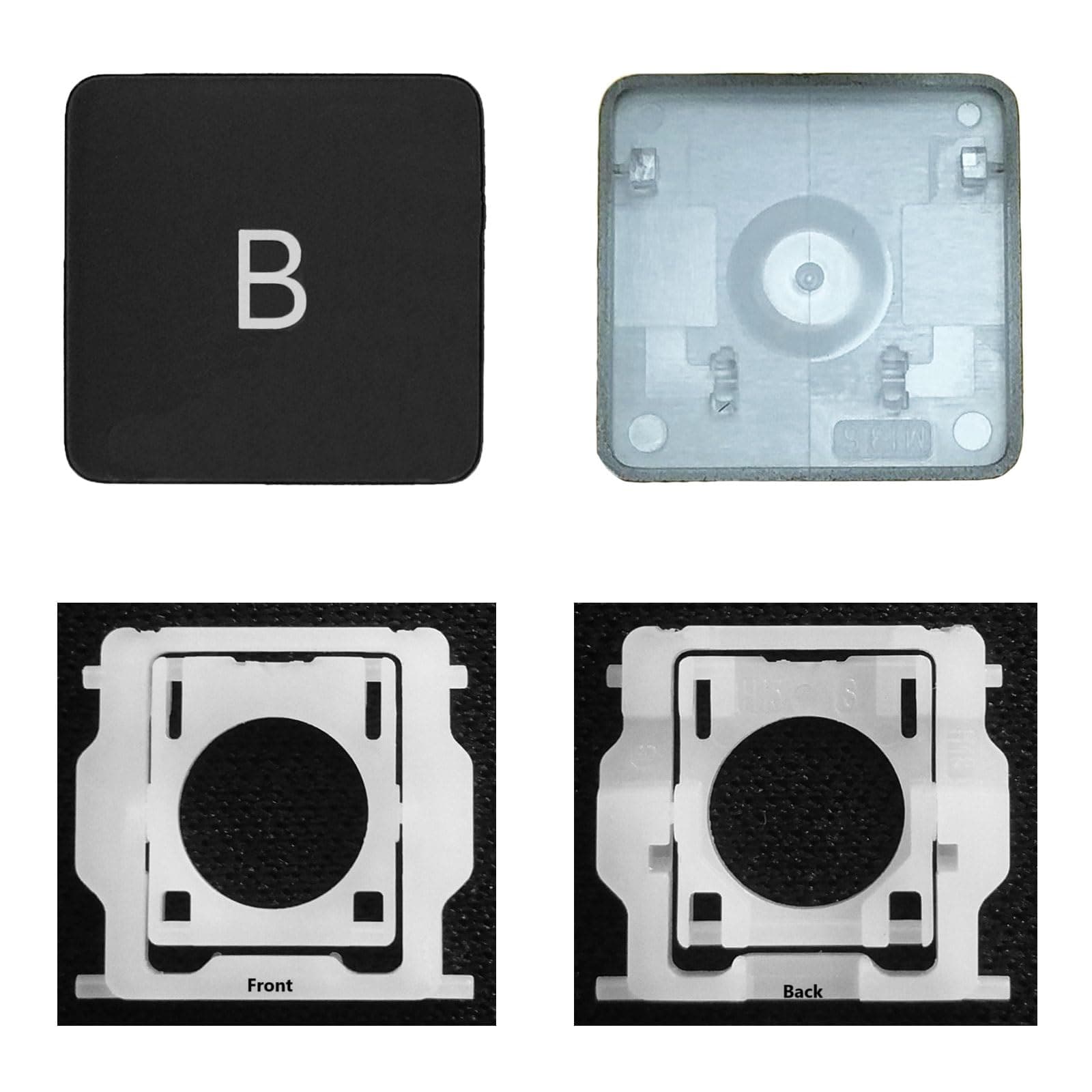 Individual Key Cap with Hinge Replacement for (M1 M2) MacBook Pro A2141 A2251 A2289 A2338 A2442 A2485,Replace for MacBook Air A2179 A2337 A2681 Keyboard Keycap (B Key)