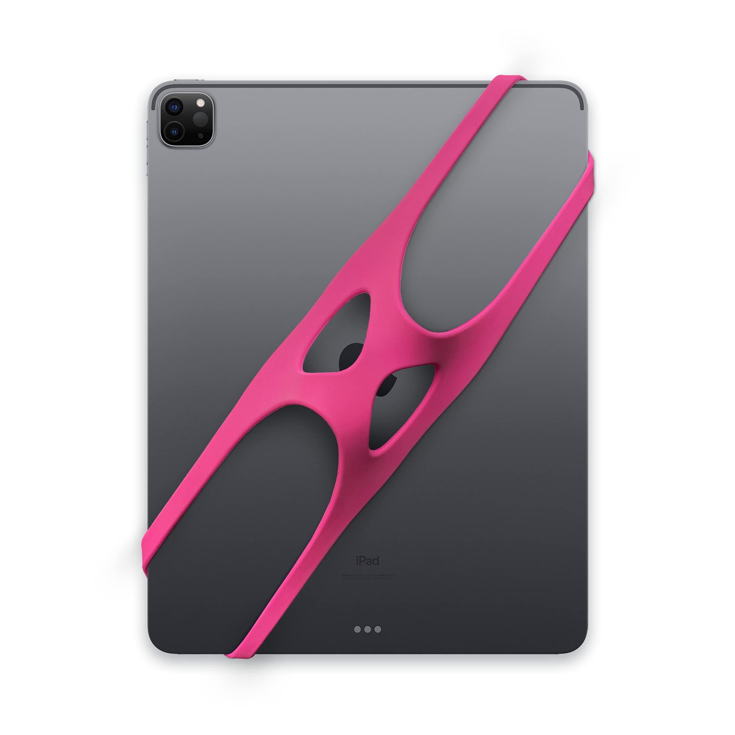 Padlette for Tablets: iPad Grip, Handle—Compatible with Apple, Kindle Fire, Samsung Galaxy and Any Tablet with an 8” to 11” Display (Pink Mid-Size/D4)