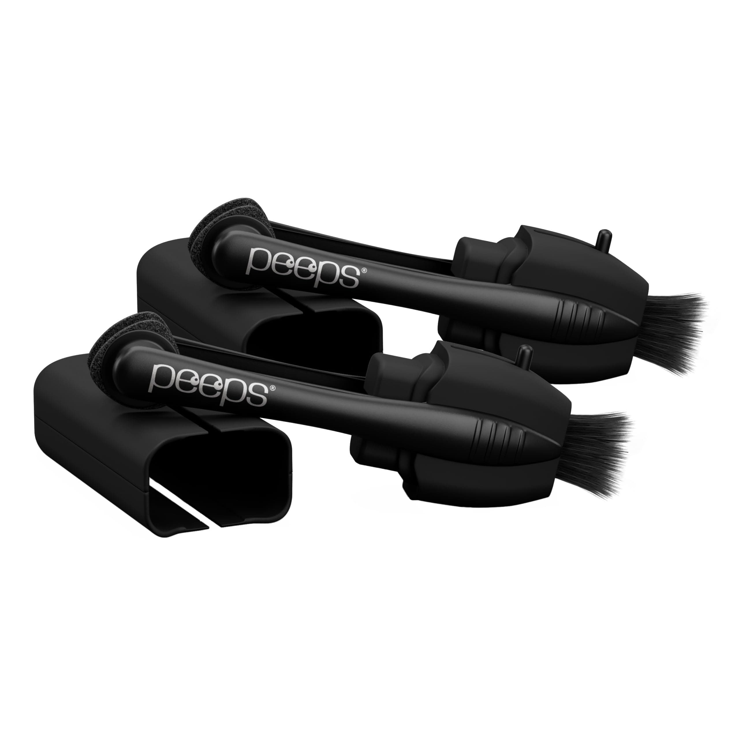 CarbonKlean Eyeglass Lens Cleaner - Efficient and Durable Carbon Microfiber Technology - Exclusively Used by NASA - 500 Uses, Soft Touch Black (2 Pack)