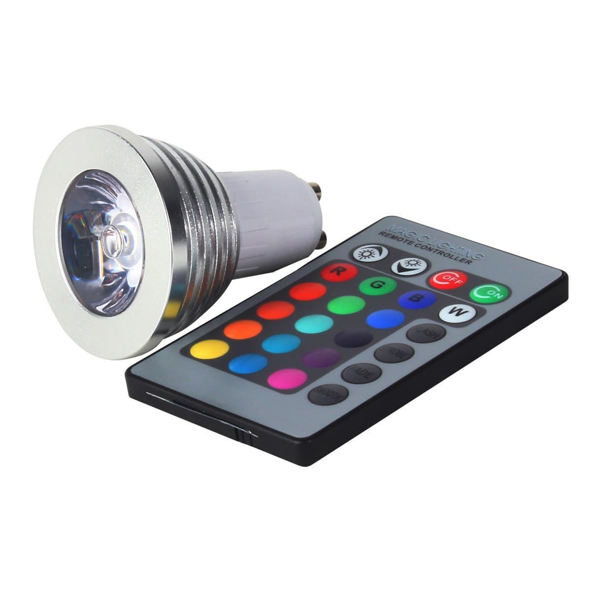 GU10 Multi-Color LED Light Bulb with Remote Control (GU10 RGB)