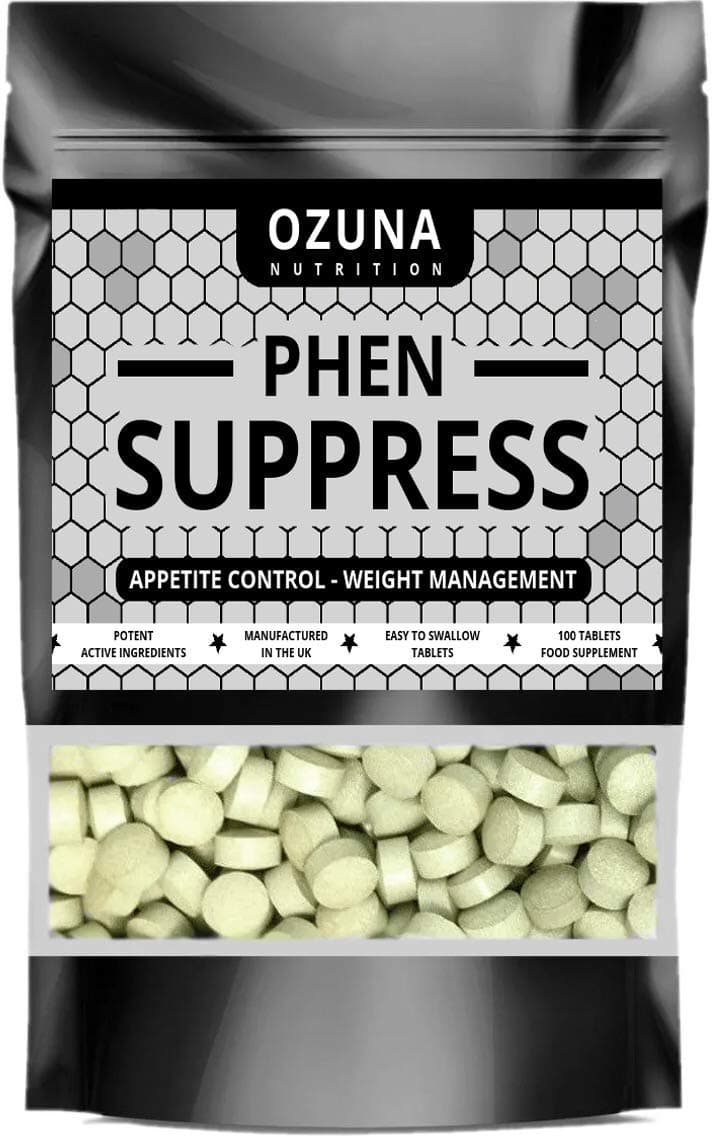 PHEN Suppress Appetite Suppressant - Max Strength Appetite Reducing Pills - Proven Formula - Weight Management Pills | 100 Tablets