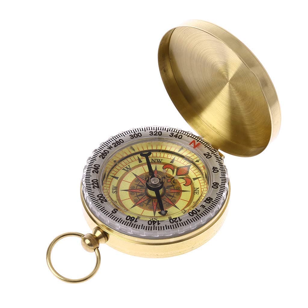 Pure Copper Multi-function Emergency Tactical Survival Waterproof Compass - Camping Hunting Hiking Gear Lensatic Compass Outdoor