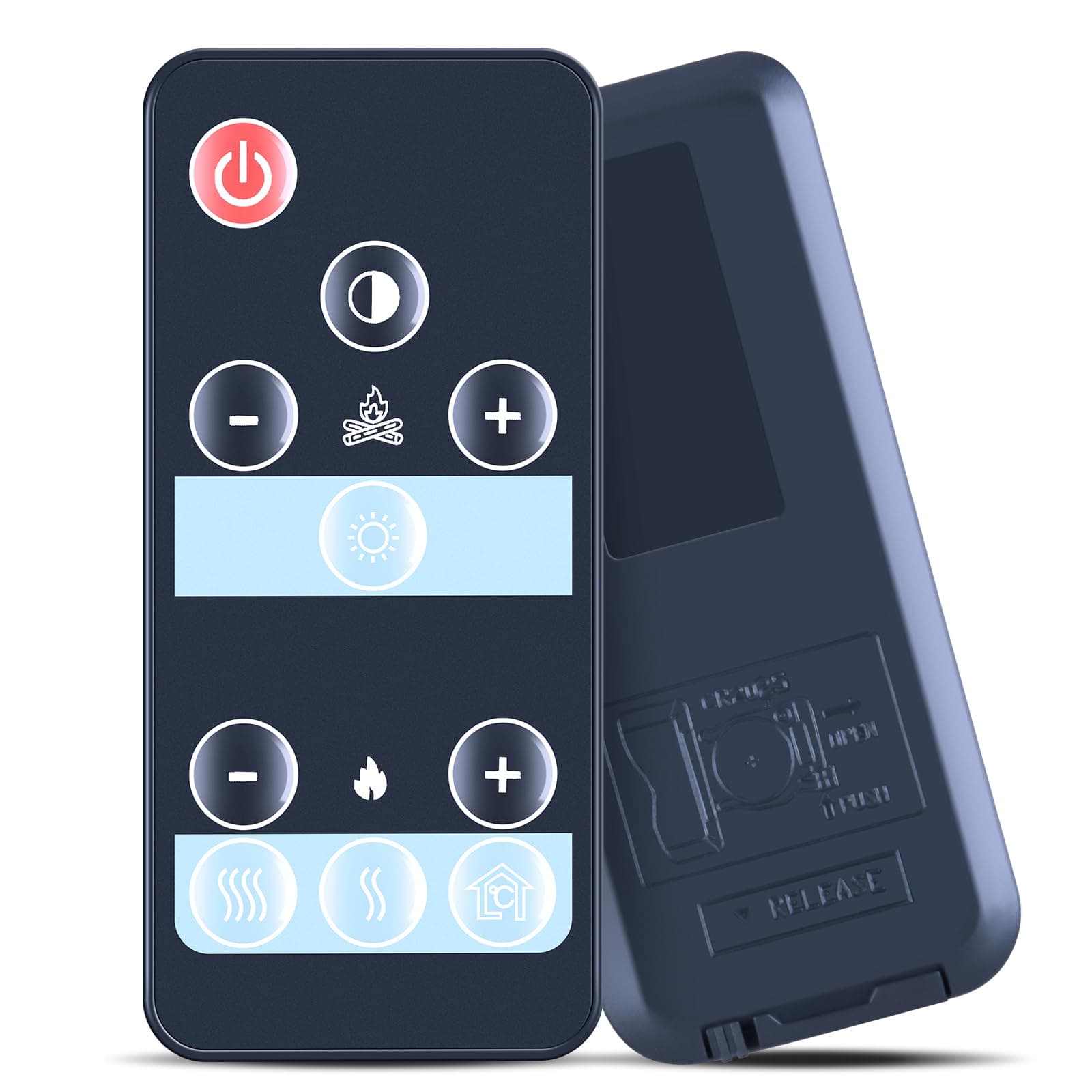 Replacement Remote for Blyss Blyss LDBL2000A-DD5R LDBL2000A-DD4CR Electric Fire Heater
