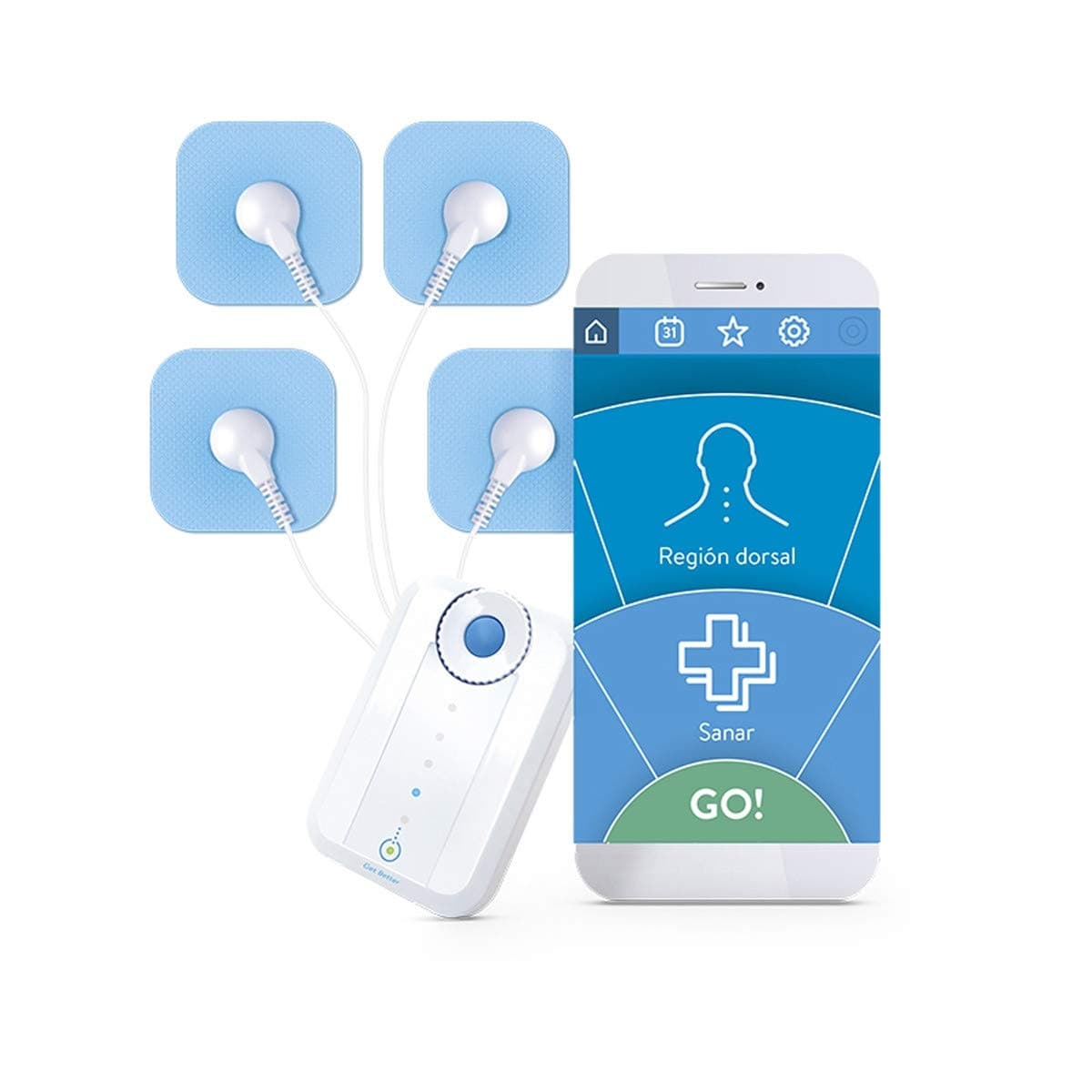 Bluetens Electronic Muscle Stimulator Device - White, One Size