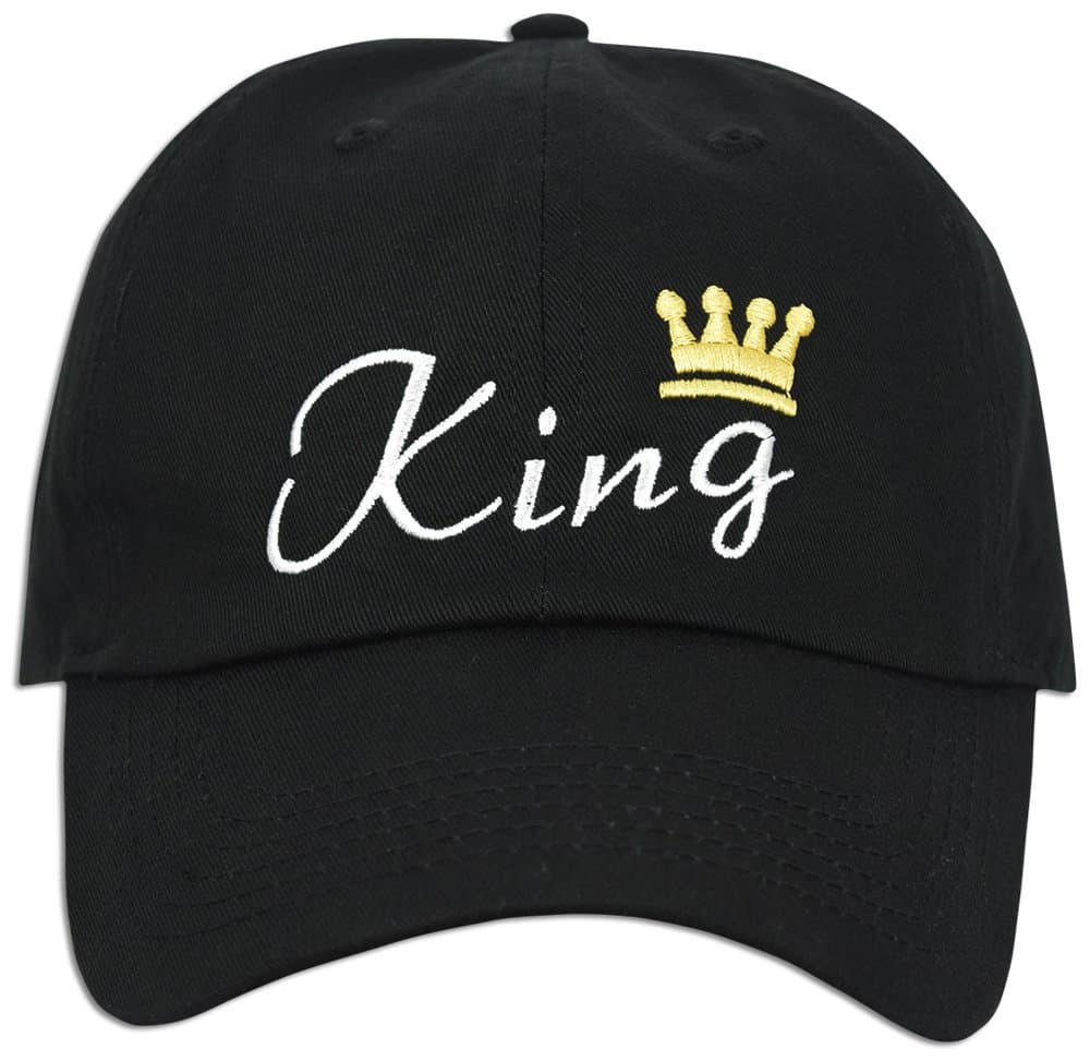 King, Queen Embroidered Dad Cap Hat Adjustable Unconstructed