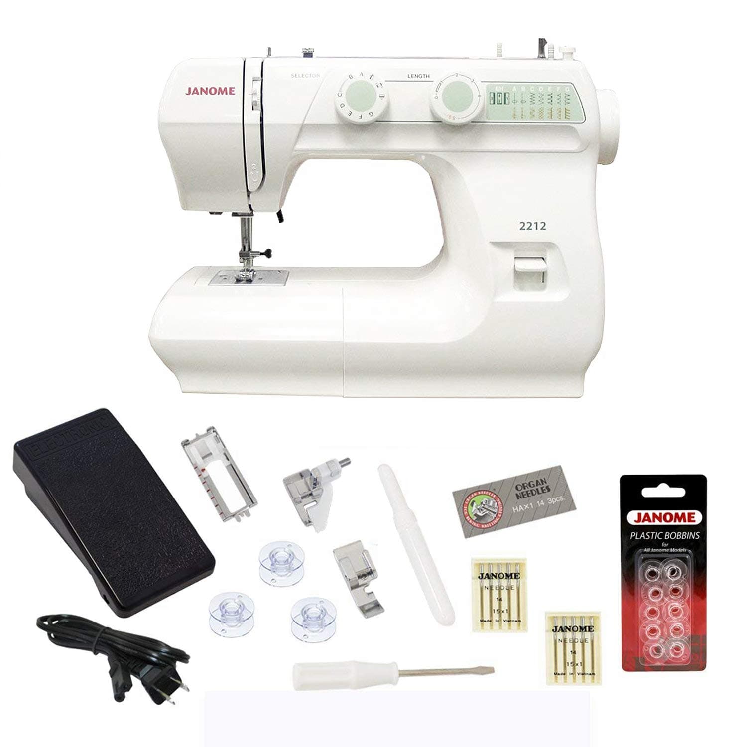 Janome 2212 Sewing Machine with Bundle