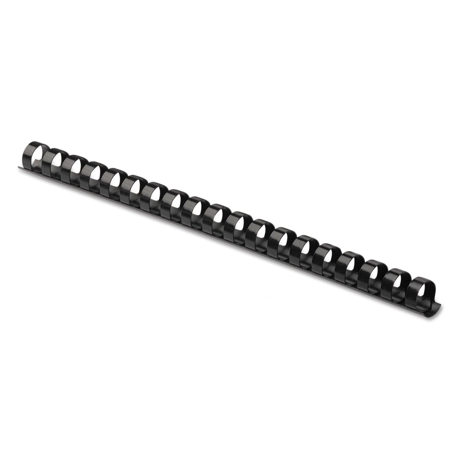Plastic Binding Combs - Round Back, 1/2 Inches, 90 sheets, Black, 100 Pack (52326)