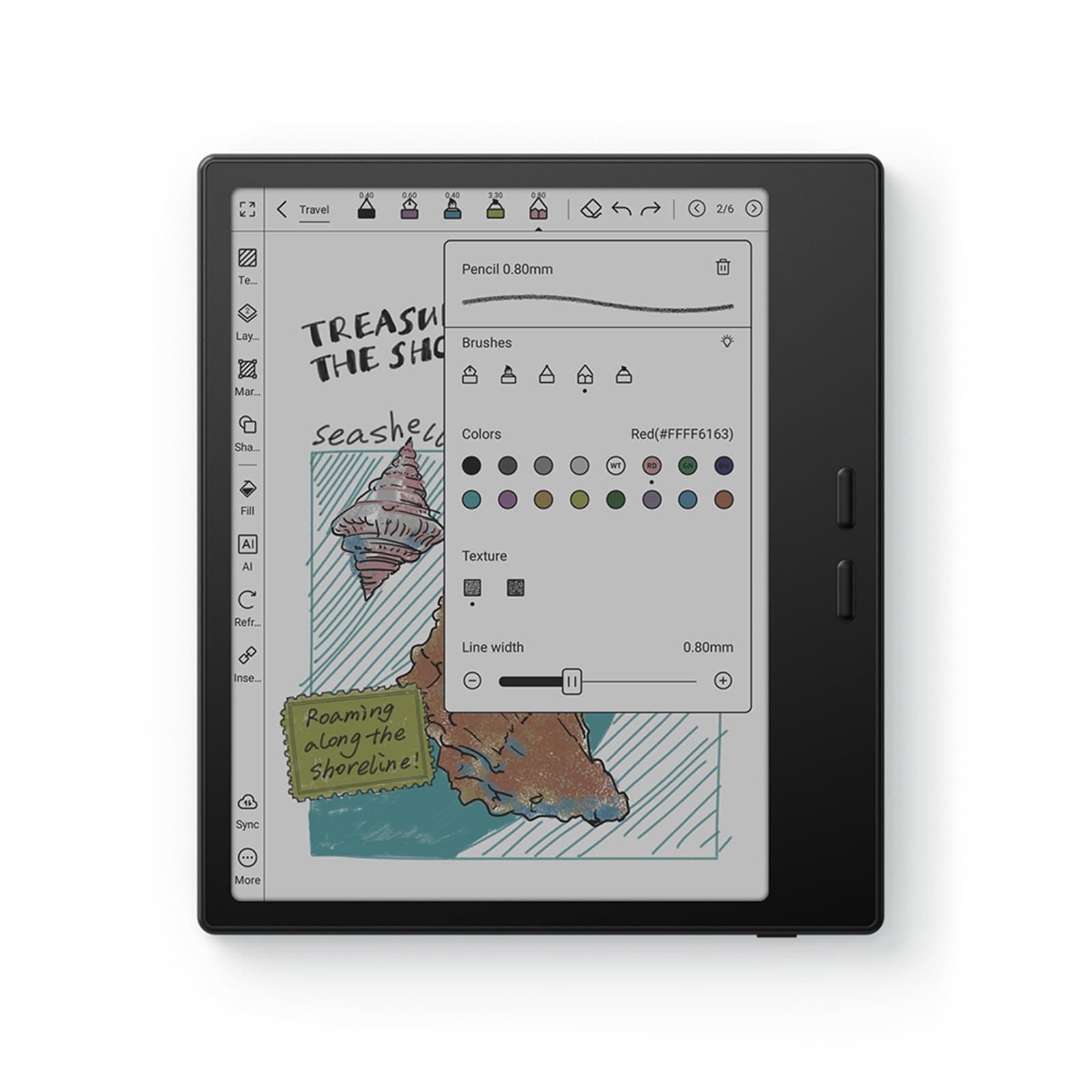 Tablet Go Color 7 Gen II E Ink Tablet Support Active Stylus InkSense (Black)