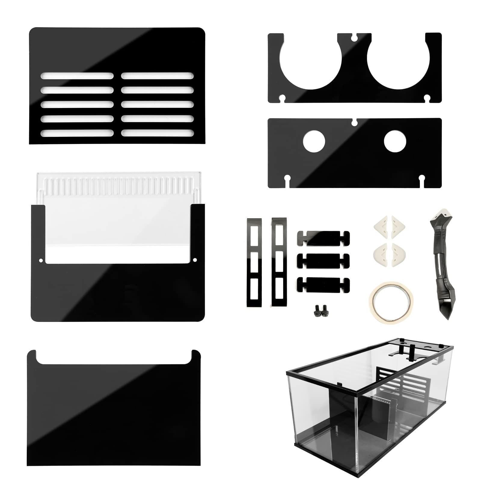 Adjustable Sump Baffle Kit - Refugium Kit for 20 Gallon Long Tank - Reef Aquarium - Saltwater Aquarium Filter System- Protein Skimmer Sump