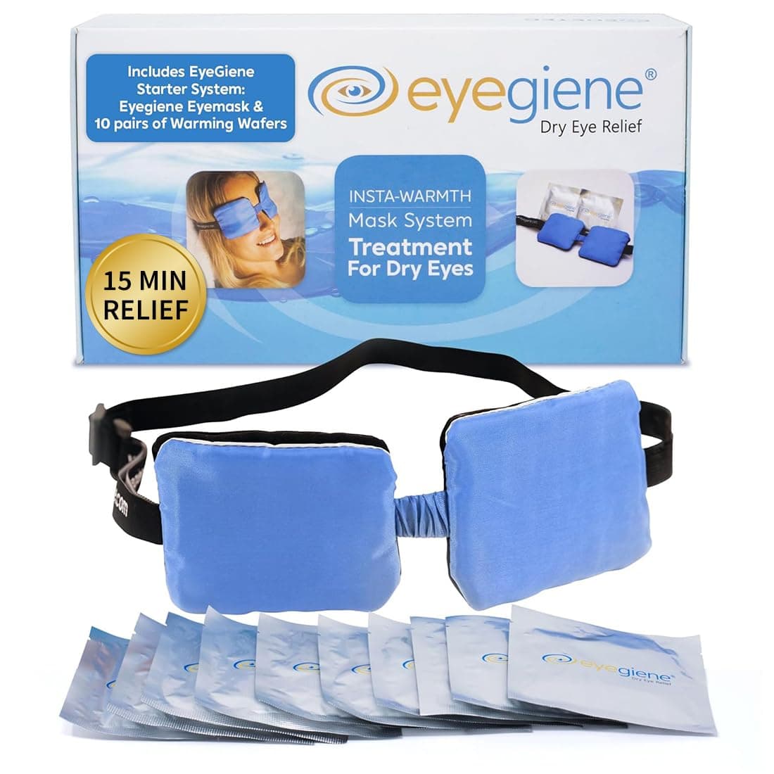 Insta-Warmth System – Self-Heating Eye Compress, No Microwave Needed, for Dry Eye Relief, Starter Kit