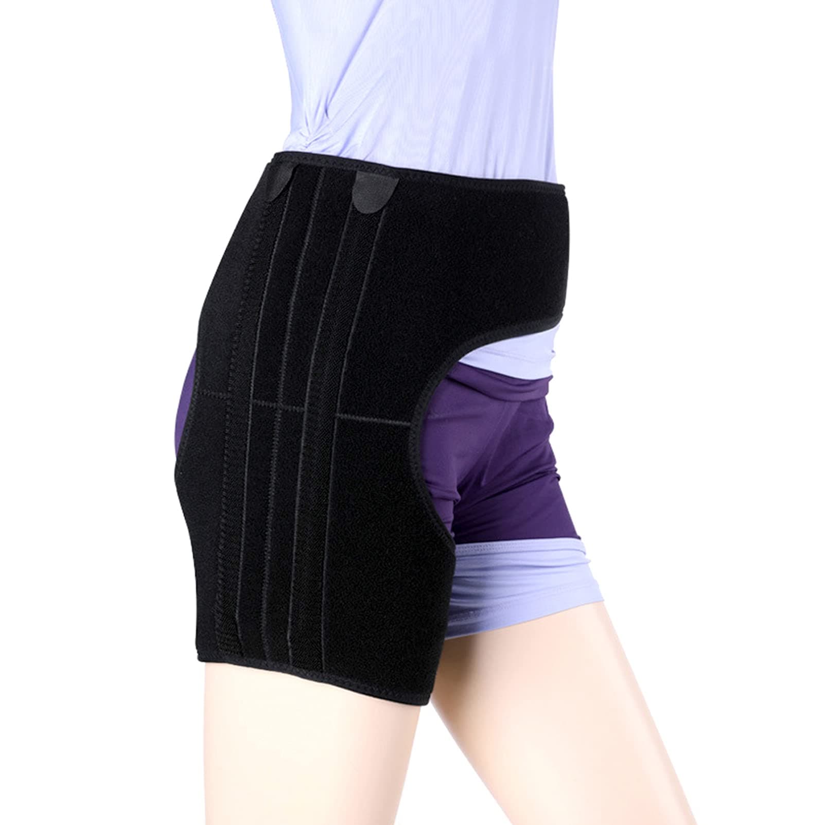 Hip Thigh Support, Breathable Groin Compression Wrap, Adjustable Hamstring Support Wrap, for Sciatic Nerve, Joint, Hip, Groin, Hamstring, Thigh Injury