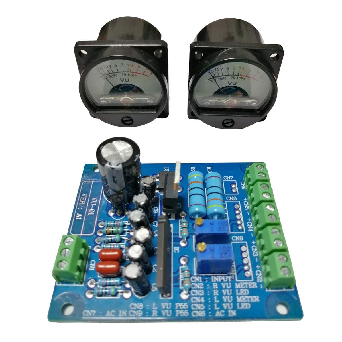 HiFi VU Meter + Driver Board kit VU Meter DB Meter with Backlight Audio Level Amp Driver Board Home Audio HiFi Accessories