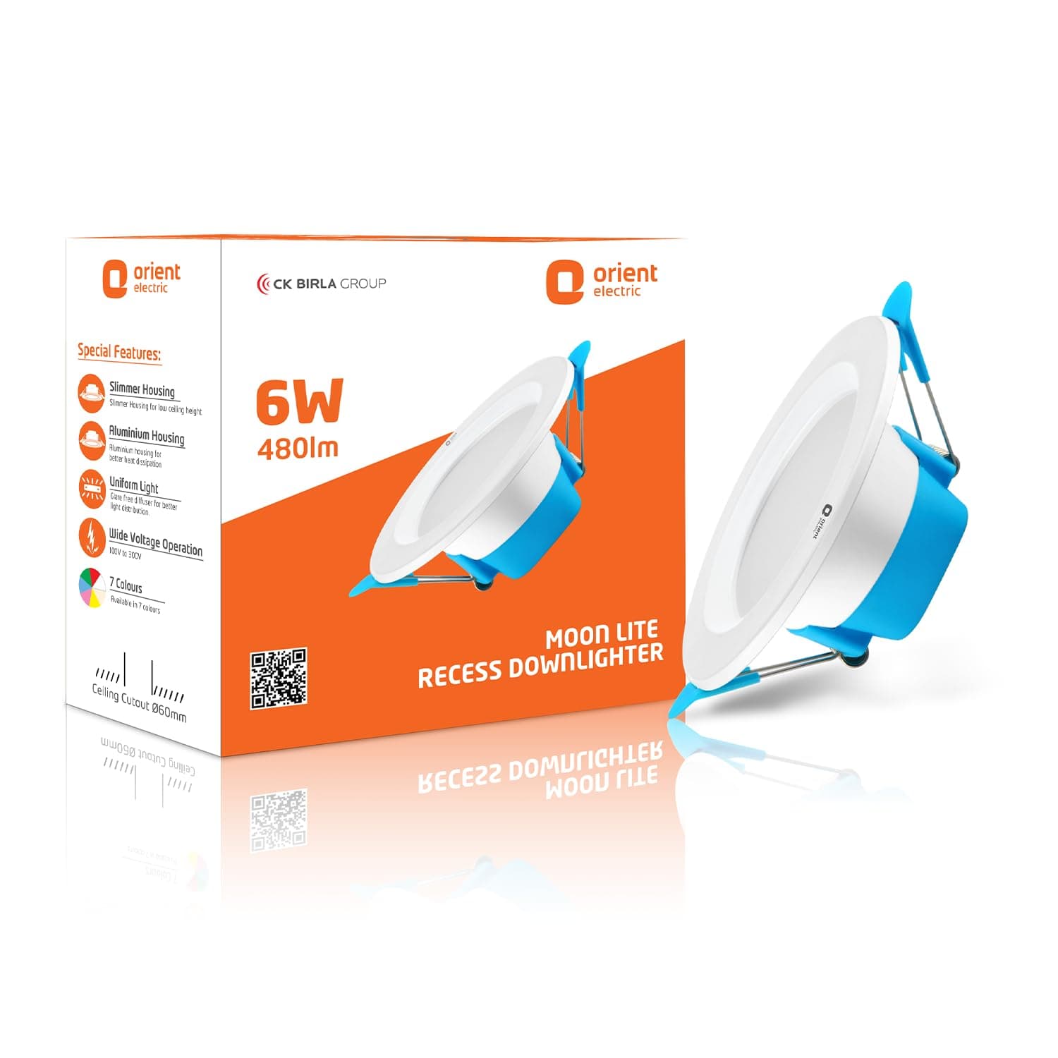 Moonlite 6W LED Down Light, Cool White Light, Round, Pack of 1, Recessed Ceiling LED Light, Suited for 3 inch Junction Box (Aluminium) (6W, Pack of 1)