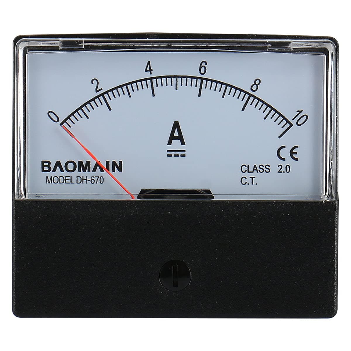 Ammeter DH-670 DC 0-10A Rectangular Ampere Needle Panel Meter Gauge Amperemeter