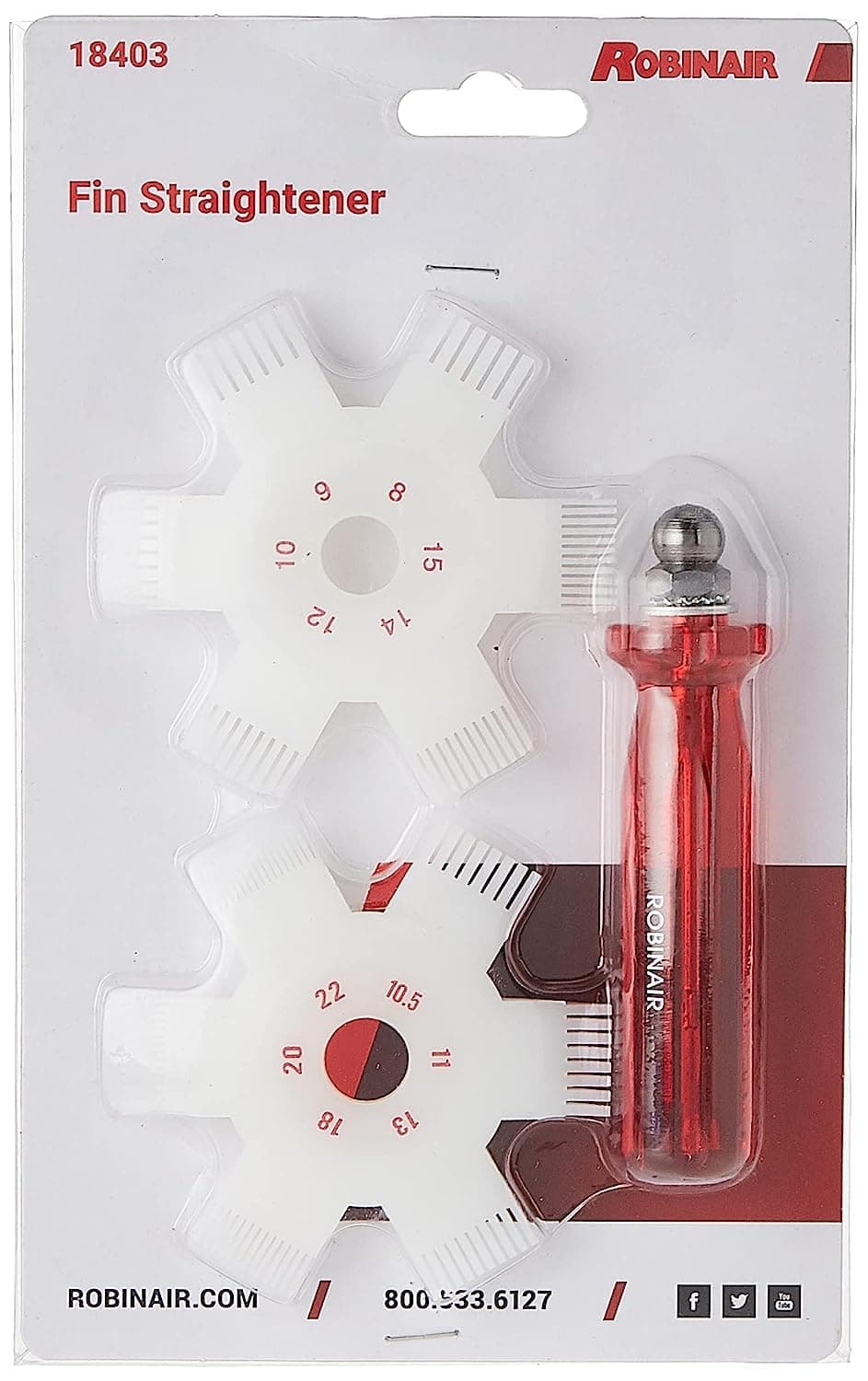 18403 Fin Straightener, White