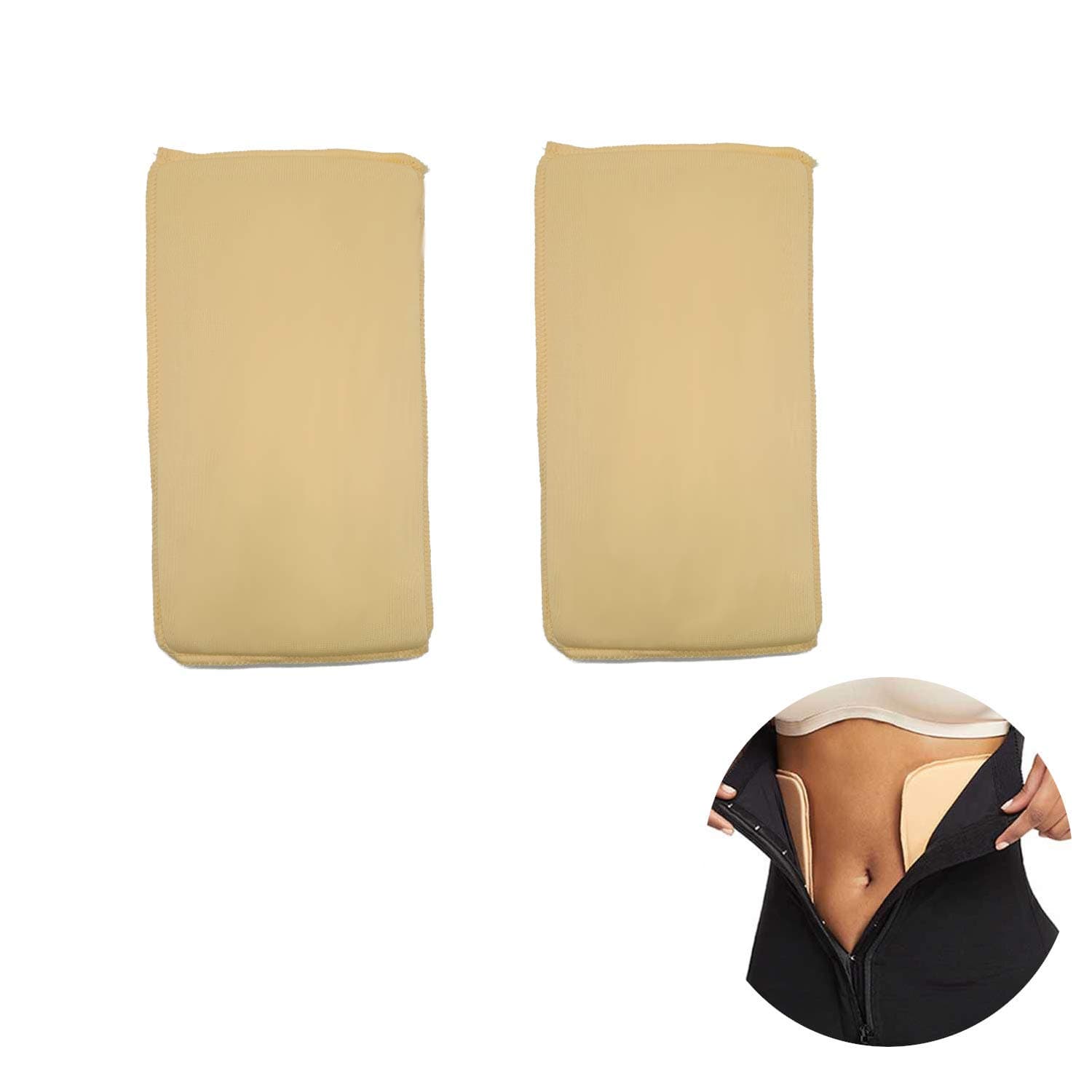 Medcore Lipo Abdominal Side Foam Pads. Use with Surgery Compression Garments Post Liposuction, Tummy Tuck, C-Section - Lateral Recovery Boards