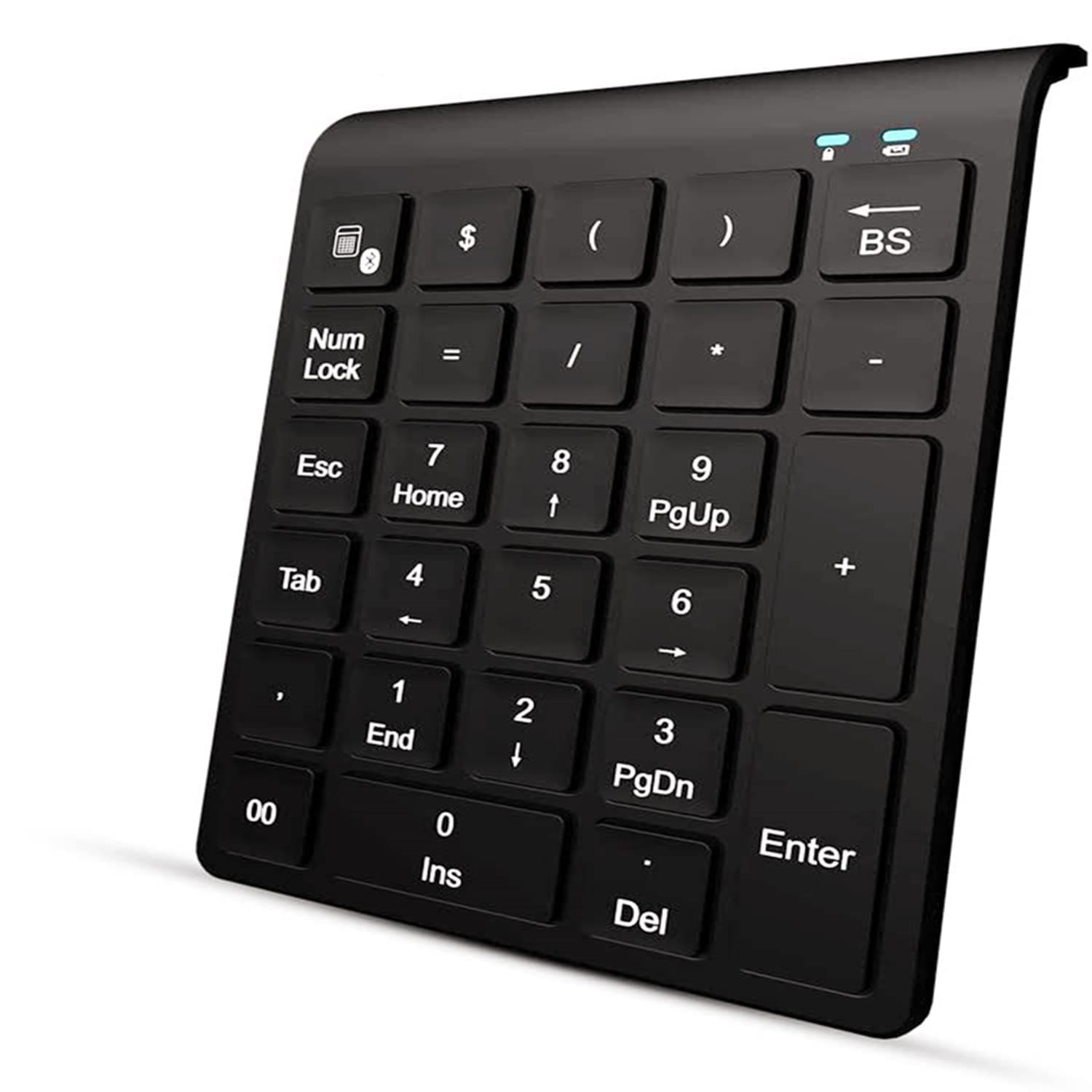 Bluetooth Number Pad, Portable Wireless Bluetooth 27-Key Multi-Function Numeric Keyboard Extensions for Financial Accounting Data Entry for Smartphones, Tablets, Laptop, iOS System Windows and More
