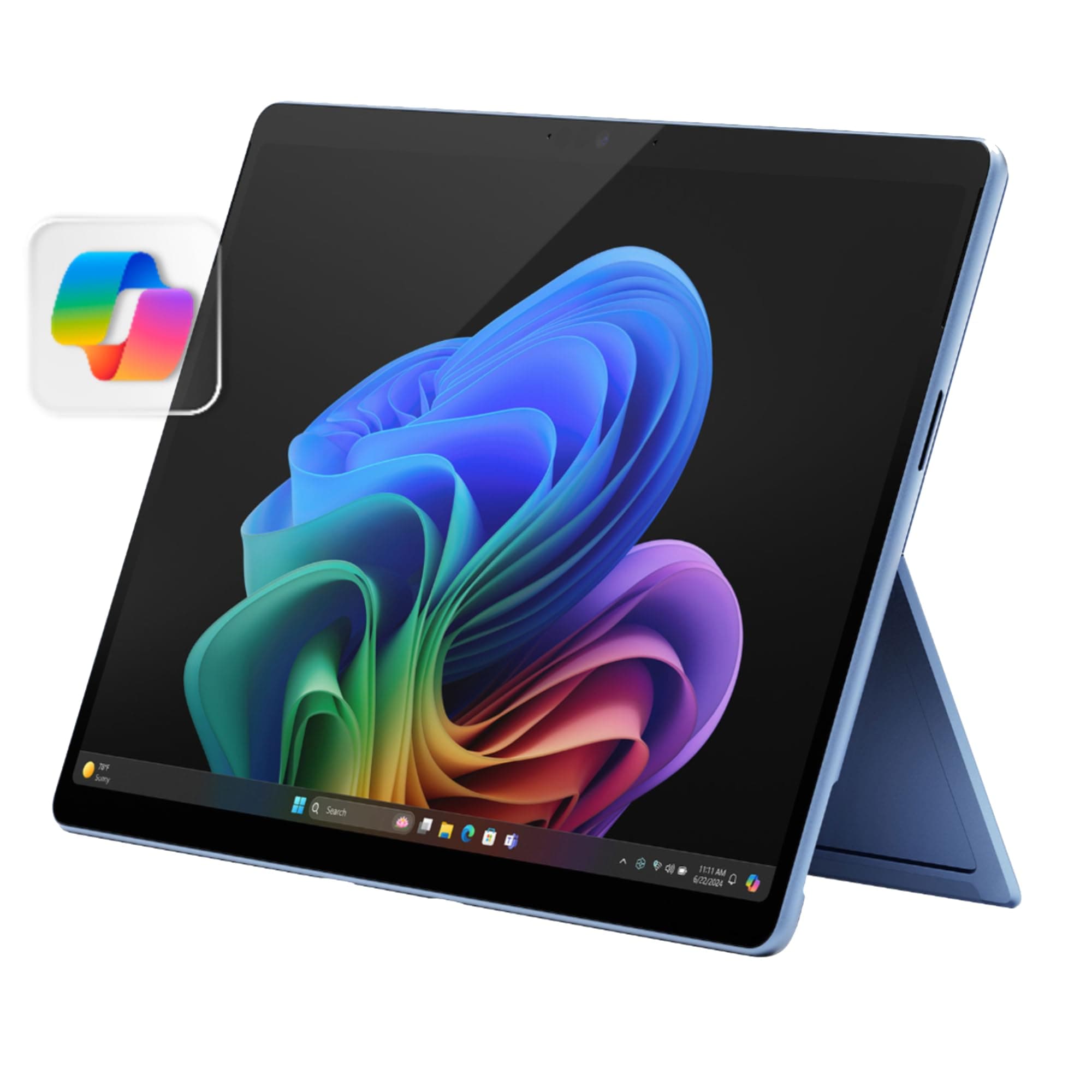 Surface Pro 2-in-1 Laptop/Tablet (2024), Windows 11 Copilot+ PC, 13" Touchscreen Display, Snapdragon X Plus (10 Core), 16GB RAM, 512GB Storage, Sapphire