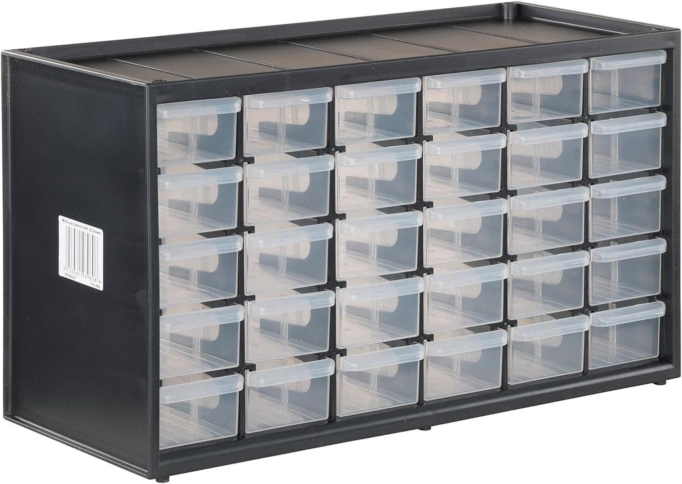 CRAFTSMAN Storage Organizer, 30 Small Drawer Modular Storage System, Easily Stackable (CMST40730), Plastic, Black, White