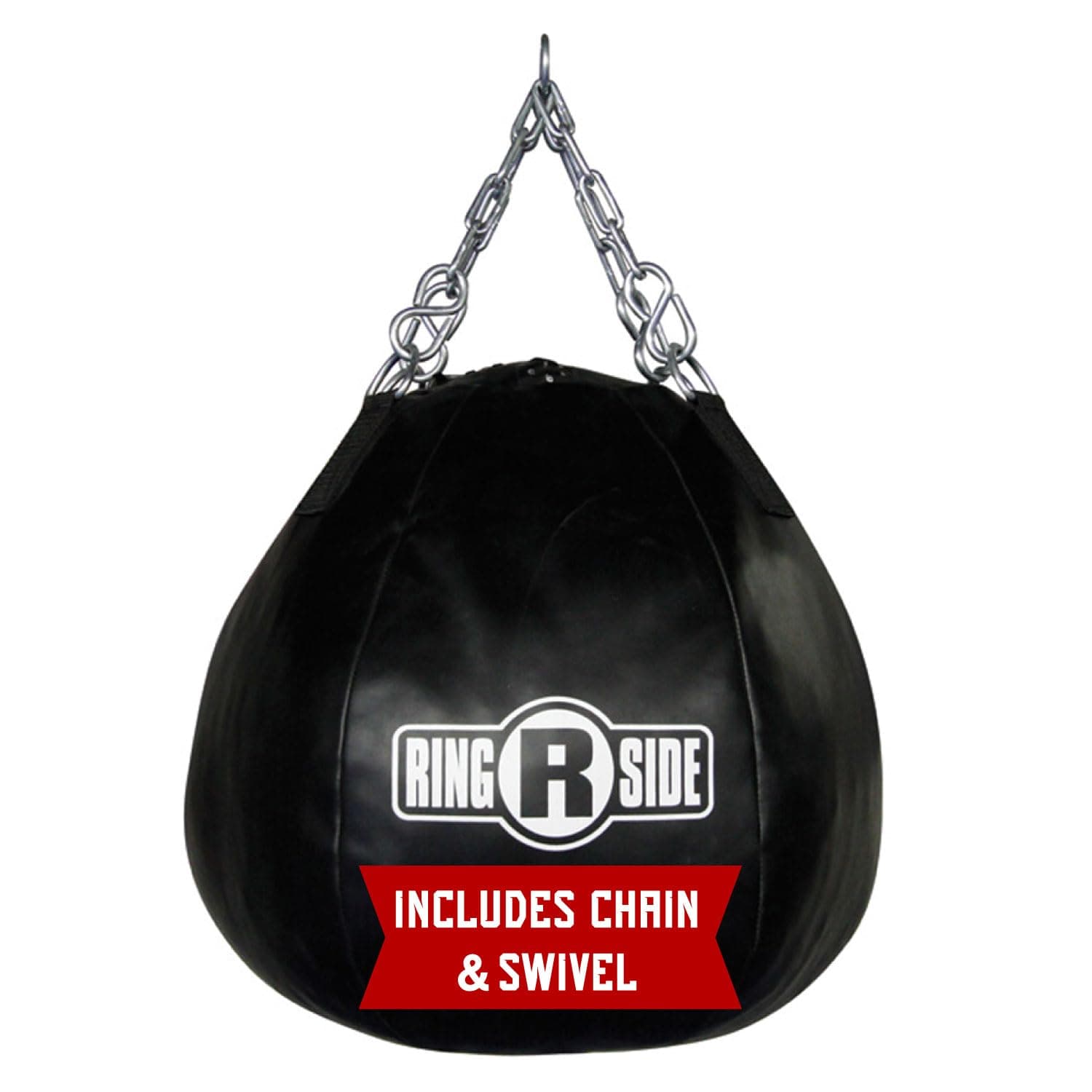 Ringside Body Snatcher Heavy Bag, Soft-Filled, Synthetic Leather Punching Bag for Boxing, MMA, Muay Thai, and More, Includes Heavy-Duty Chain and S-Hooks Connections, 65 Pounds, 22" x 24"