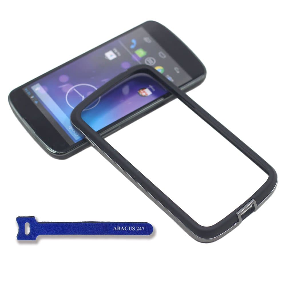 Google Nexus 4 (LG E960) Bumper Case - Black - by Abacus 24-7 ®