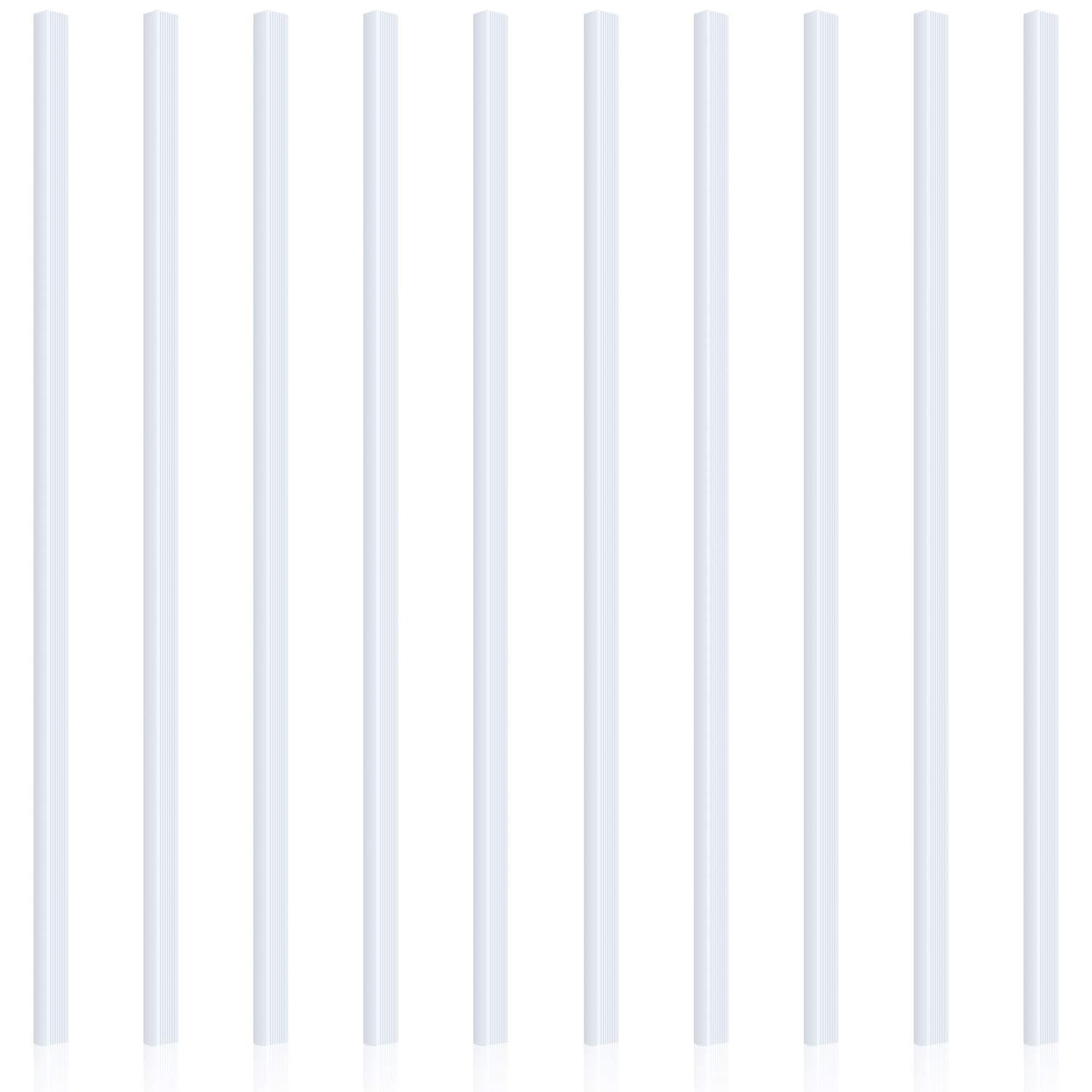 Pelopy 10 Pieces Binding Bars Slide Grip Binding Bars Report Cover A4 Spine Bars for School and Office, 12 Inch, 40 Sheet Capacity (White)