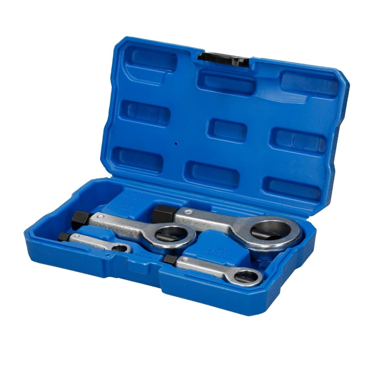 ECD Germany Broken Damaged Stuck Nut Removing Splitting Tool 4 Sizes Remover Corroded Nut Splitter Set Heavy Duty Car Workshop Garage Metal Engine Set Of 4 Pieces Cracker Rounded Nut Extractor 9-27 mm